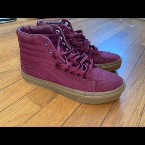 Maroon High Top Vans